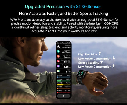 Blackview W70 Pro Sports Fitness Smart Watch 2.01 Screen Bluetooth Talking Watch LED Flashlight Outdoor Smart Watch With Compass