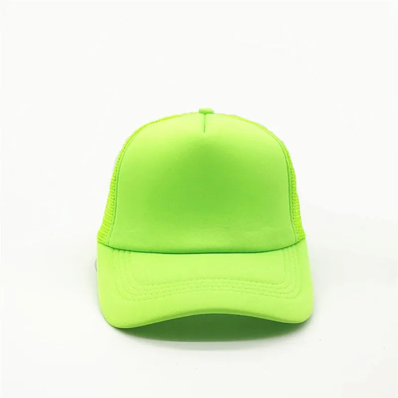 50 Color Unisex SummerTrucker Hat For Adult Net Baseball Cap Men Women Polyester Blank Mesh Adjustable Sun Hat Visor