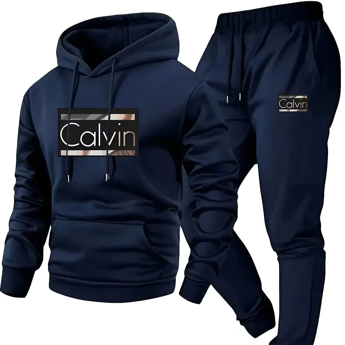 Letter Print Trendy Hoodie and Loose Drawstring Pants Set, Casual Comfortable Breathable Sweatshirt with Kangaroo Pocket