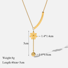 316L Stainless Steel Water Drop Pendant Necklace For Women Trendy