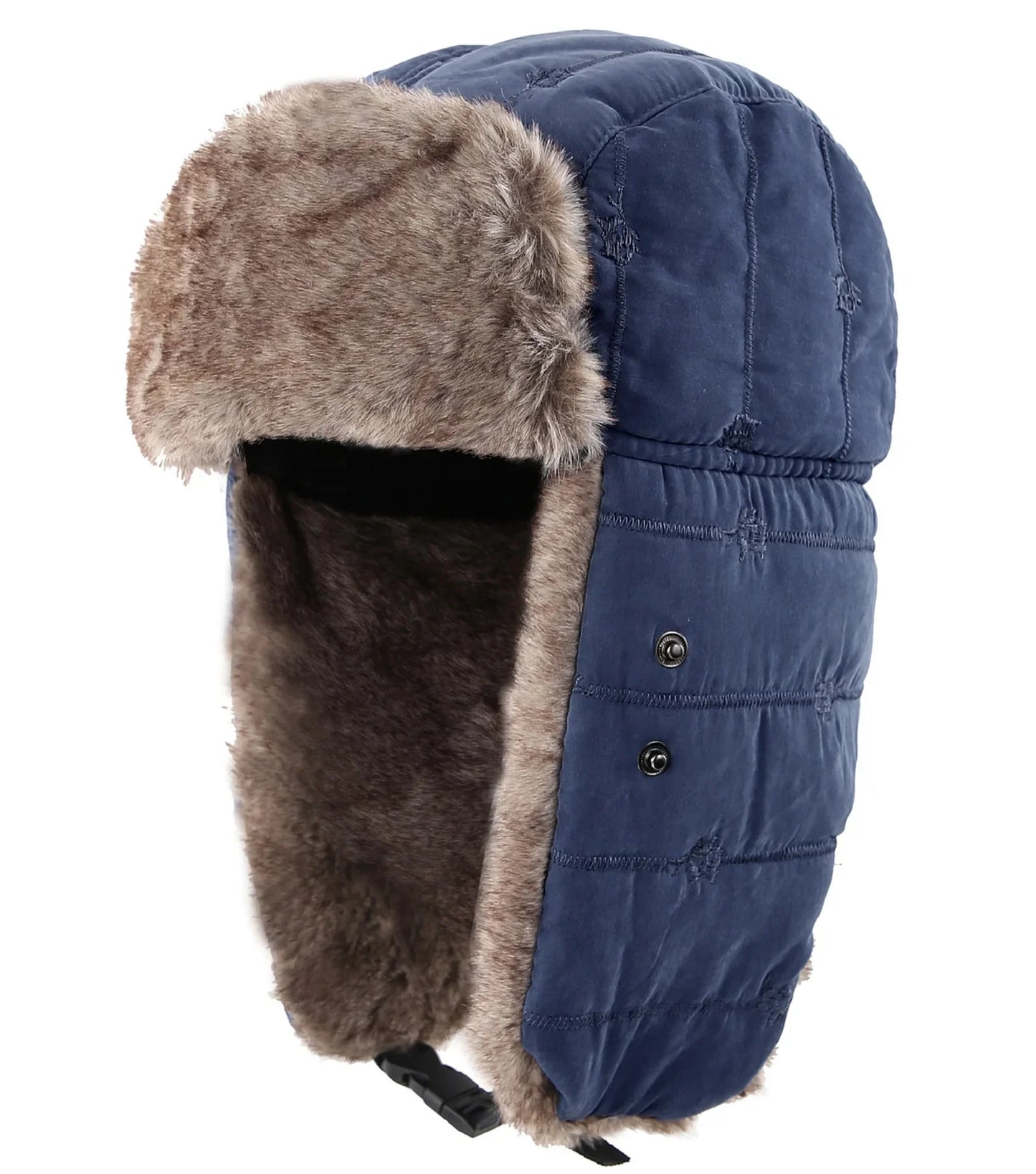 Connectyle Men's Warm Chunky Trapper Hat Removable Windproof Winter Russian Hats with Mask Ushanka Hat