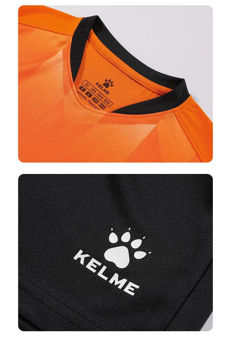 KELME Custom Kids Soccer Jersey Goalkeeper Soccer Jerseys Team Suis Short-sleeve Training Breathable Boys football  8251ZB3003