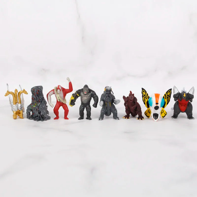 24pcs/set Godzilla vs King Kong  Figure Model Toys 17cm