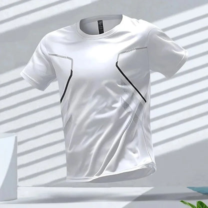 2025 Men's fashion top T-shirt, skin-friendly, breathable, highly elastic, quick-drying