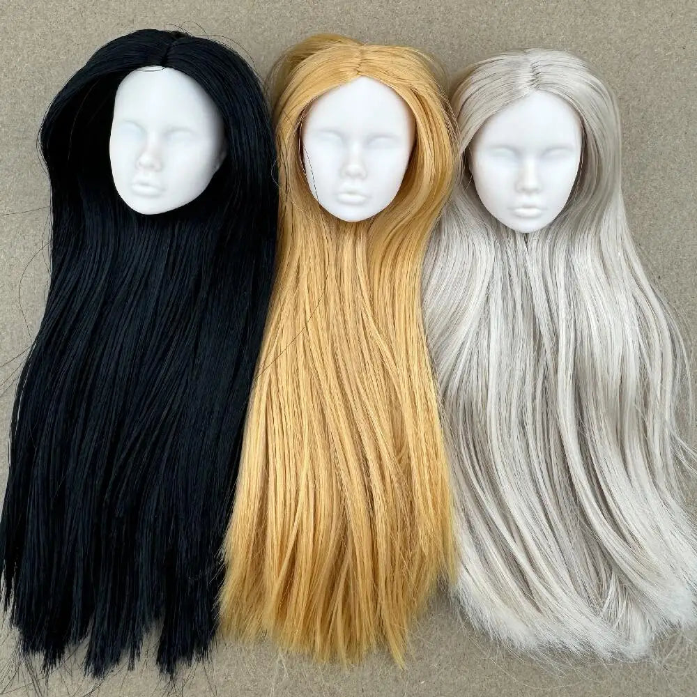 Vintage 1/6 PP Face Mold Doll Heads Fashion Doll Head Make Up Practice DIY Toy Parts Girls Birthday Gifts
