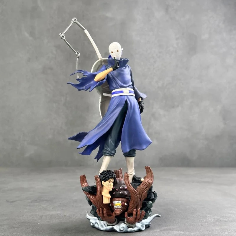 Popular New Product Naruto Figurine Standing Posture Giant Wave Uchiha Dual Head Anime Model Desktop Decoration Ornament Gift