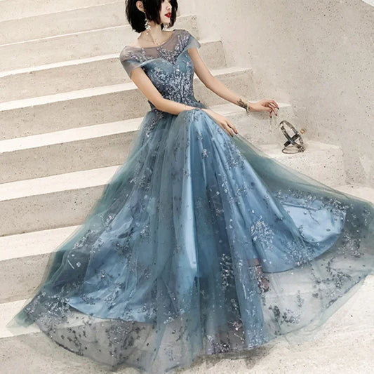 Homecoming Dresses: One-shoulder Evening Dresses Boat Neck Appliques