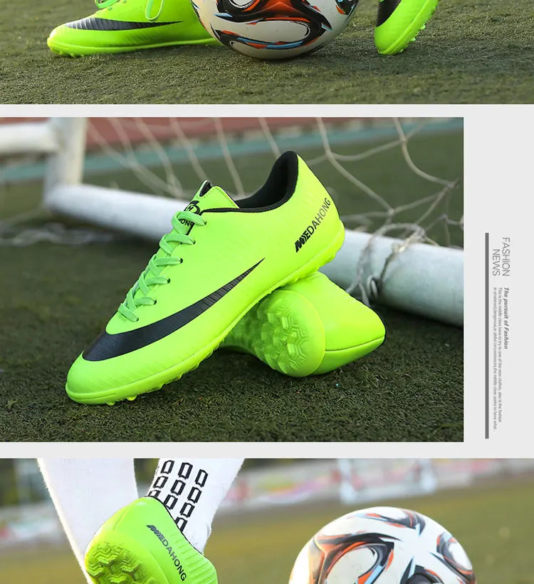 Men Soccer Shoes Cleats Society Children Boys Kids Autumn Casual Studded Boots