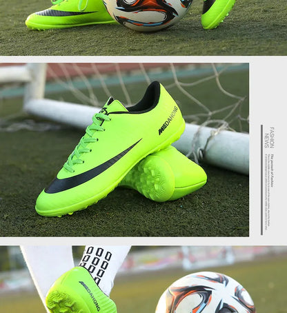 Men Soccer Shoes Cleats Society Children Boys Kids Autumn Casual Studded Boots