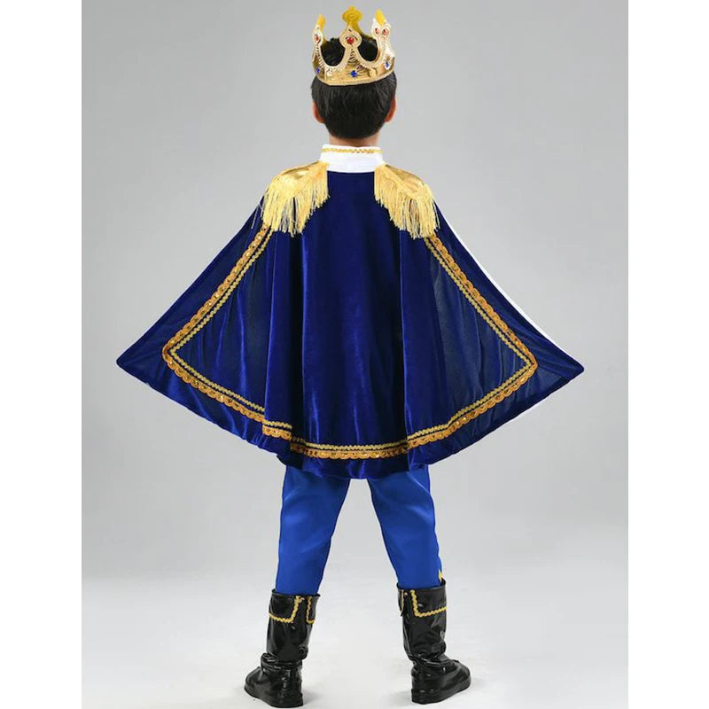 Halloween Carnival Kids Cosplay King Costume Fairy Prince Children Stage Performance Masquerade Festival Boys Clothing Set