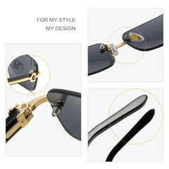 Sunglasses Men Luxury Brand Designer Classic Rectangle Sunglasses Male