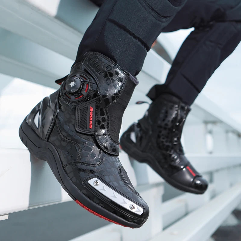 Motorcycle professional riding boots summer anti-fall unisex casual cycling shoe men outdoor high-top cross-country racing boots