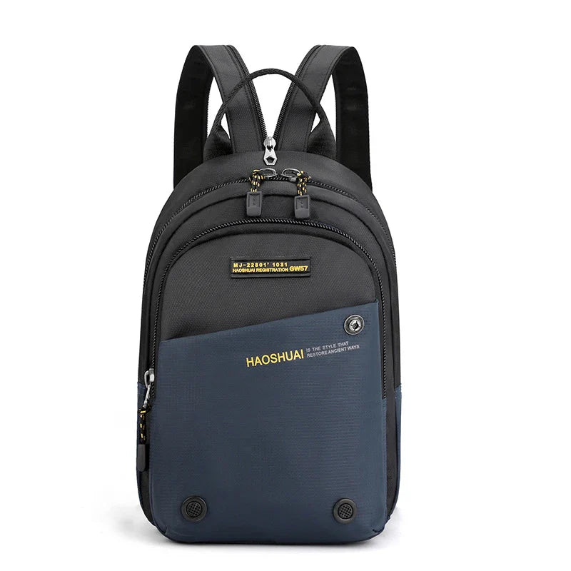 Men Small Backpack Rucksack Messenger Cross Body Chest Bags Multi-purpose Military Travel Nylon Male Fashion Daypack  Knapsack