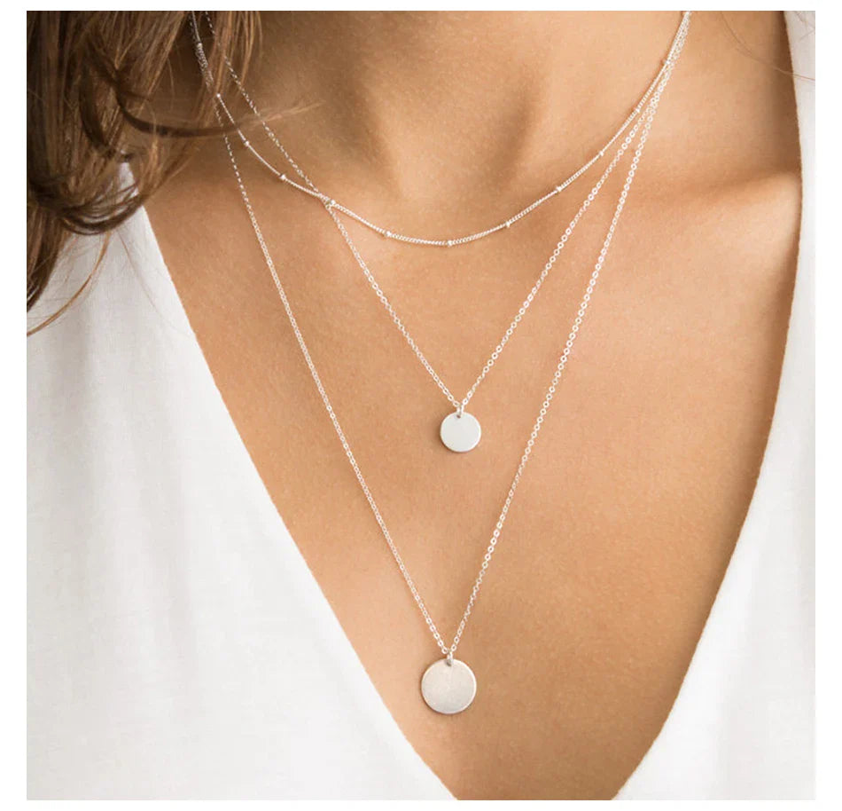eManco Gold Color Stainless Steel  Chain Choker Necklace Women Chain Necklace Sets for Women gift
