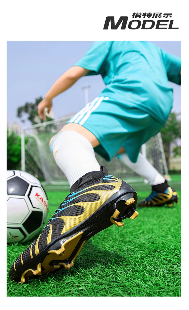 Soccer Cleats Men Sneakers Soccer Shoes Breathable Adult Kids TF/FG Football Boots