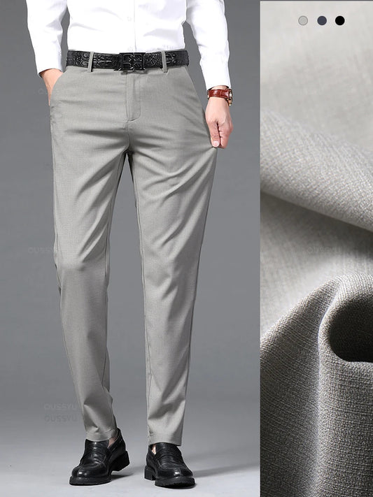Luxury Smooth Soft Business Suit Formal Pants Men