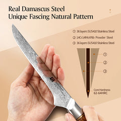 6" in Boning Knife 73-layer Damascus Steel Japanese Fish Filleting Knife