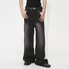 Fashion Baggy Jeans Trend Men's Summer Loose Wide Leg Denim Pants