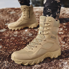 CABLVYU Men Military Boots Army Tactical Boots Outdoor Waterproof Work Men Ankle Boots Hiking Safety Shoes