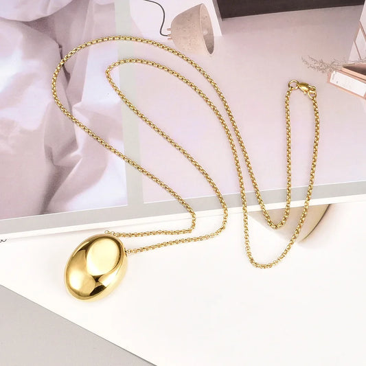 L248 Factory wholesale water drop geometric ins style individual minimalist light luxury sweater chain necklace available for co