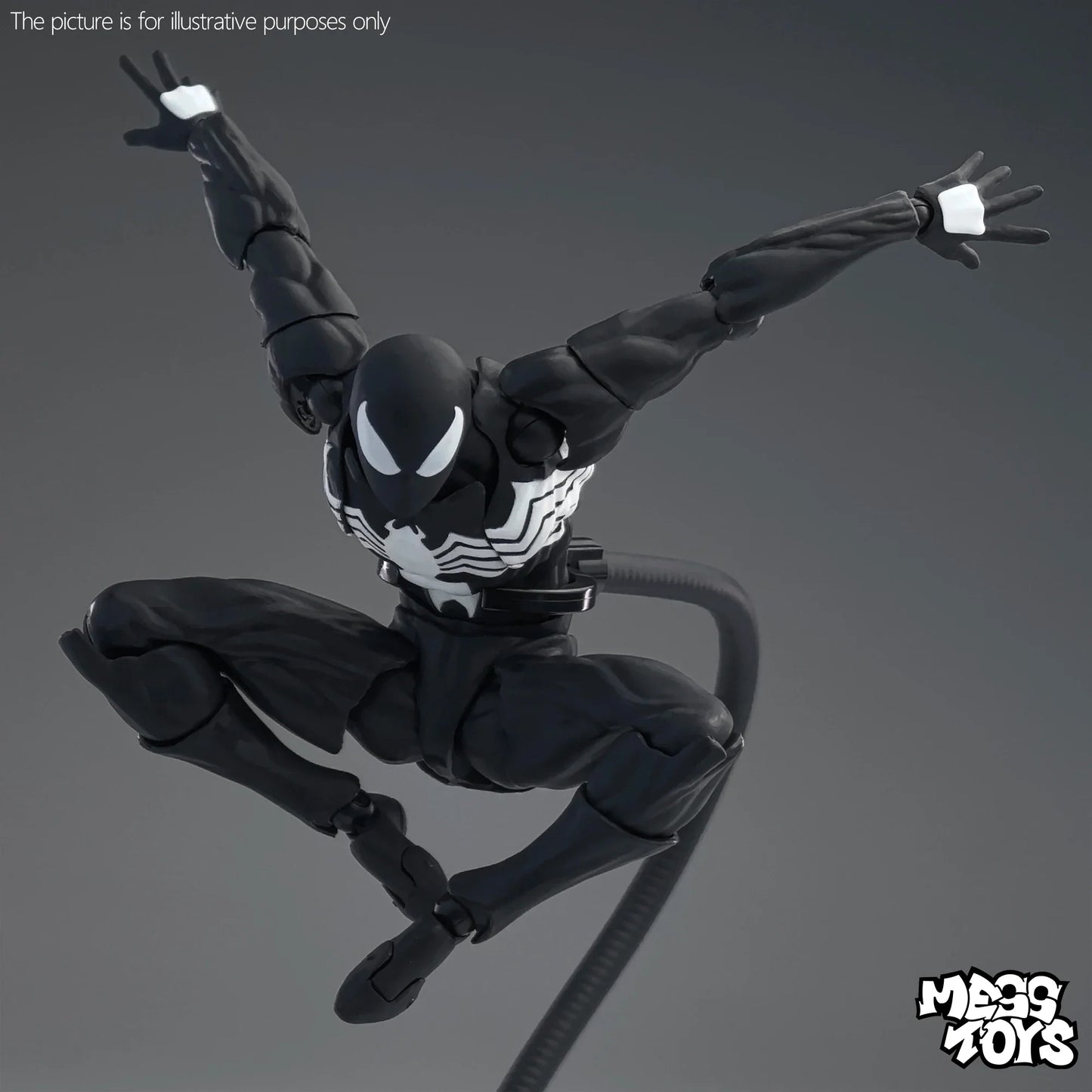 New MessToys Spiderman Figure CT Toys Black Red Spider Man Figurine Mess Toys Action Figure Custom Model Gift Kid Customized Toy