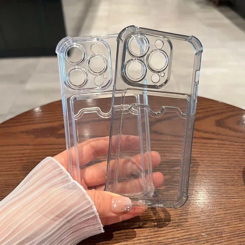 Phone Case For iPhone 16 15 14 13 12 11 Pro Max Mini X XS Max XR 7 8 Plus SE 2020 Transparent Bumper Cover