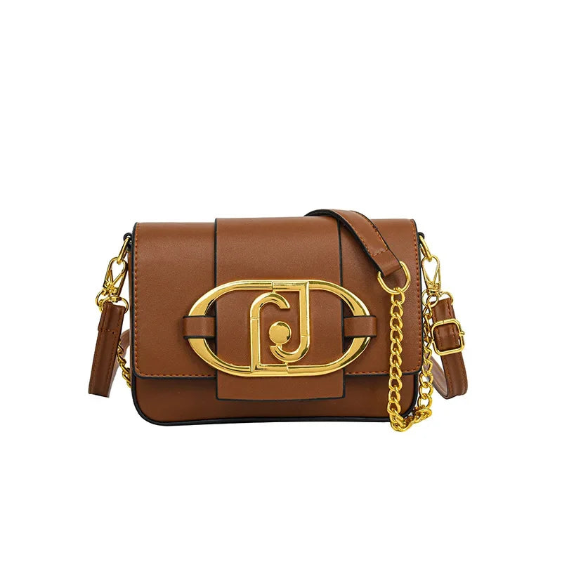 Handbags For Women Metal Buckle Flap Square Shoulder Bags Fashion