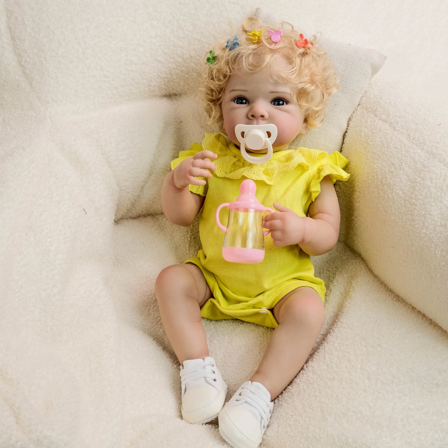 NPK 19-inch Newborn Lifelike Reborn Baby Doll Bettie Cuddly Full Body Multiple Layers 3D Skin Painting Collectible Toy