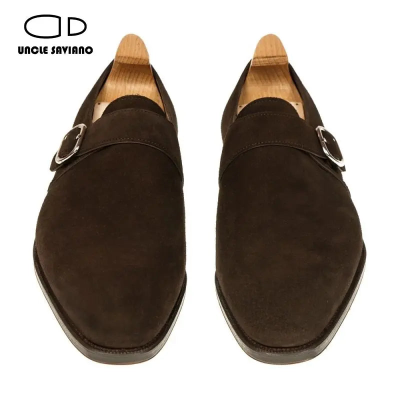 Uncle Saviano Monk Strap Shoes for Men Business Party Fashion Wedding Handmade