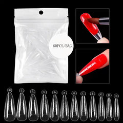 Extension False Nail Acrylic Tips Sculpted Full Cover Fake Finger UV Gel Polish Quick Building Mold Manicures Tool Set