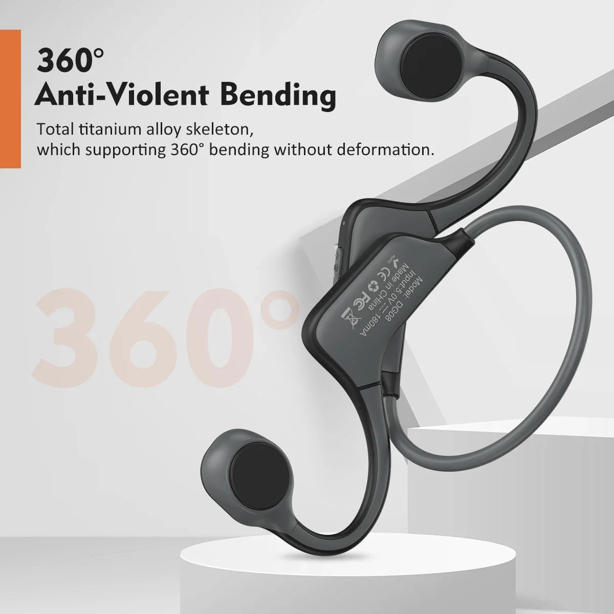 PARAMITA Real Bone Conduction Headphones Bluetooth Wireless Earphones Waterproof Sports Headset with Mic for Workouts Running