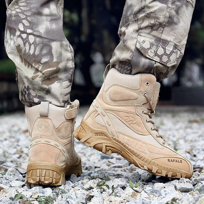 Military Leather Boots Special Force Tactical Desert Combat Men's Boots Ankle Boots