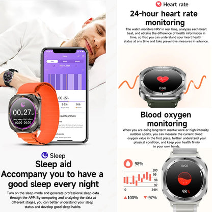 2025 New Watch 7 Ultra Smart Watch Men 3D Display Sport SmartWatch GPS NFC Compass Blood oxygen Smartwatch Women For Android IOS