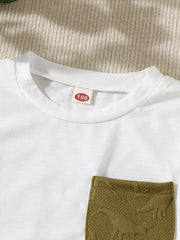 Summer Toddler Boy's 2 Piece Outfits Bamboo Fiber Short Sleeve T Shirt Dinosaur Shorts Set 1-8years Boy Daily Outdoor Outfits