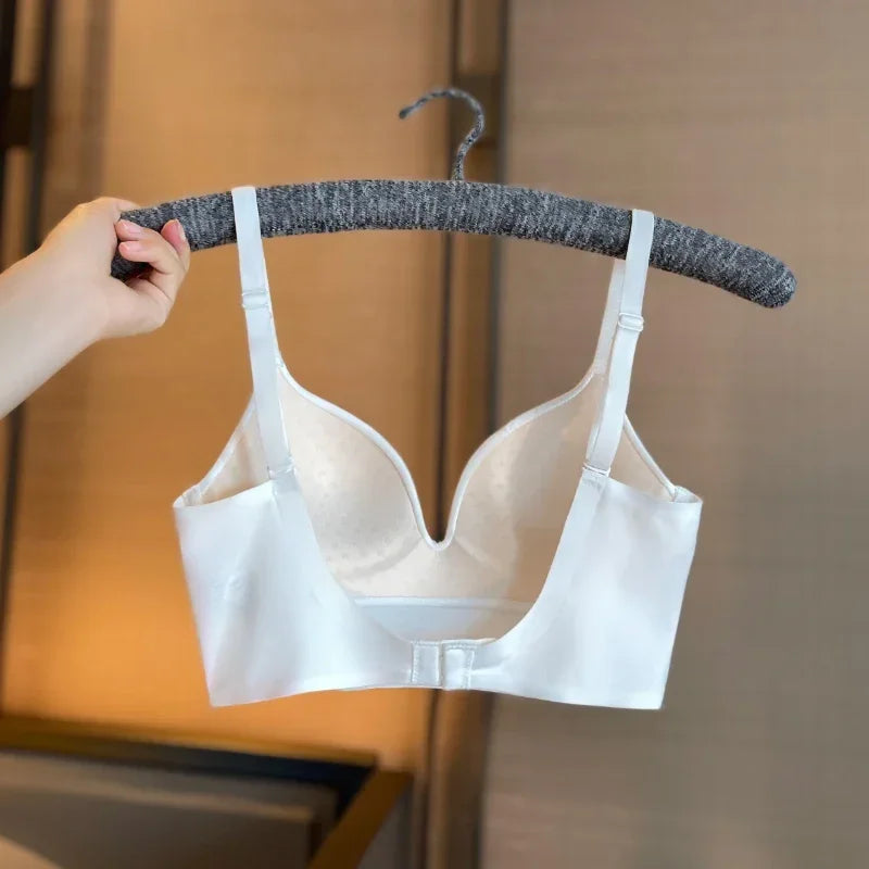 Women's Backless Bra Invisible Bralette Lace Wedding Bras Low Back Underwear