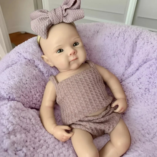 13Inch Waterproof Bettie Reborn Silicone Girl Doll With 2 Sets Outfits Handmade Paint Skin Soft Touch Silicone Girl Doll