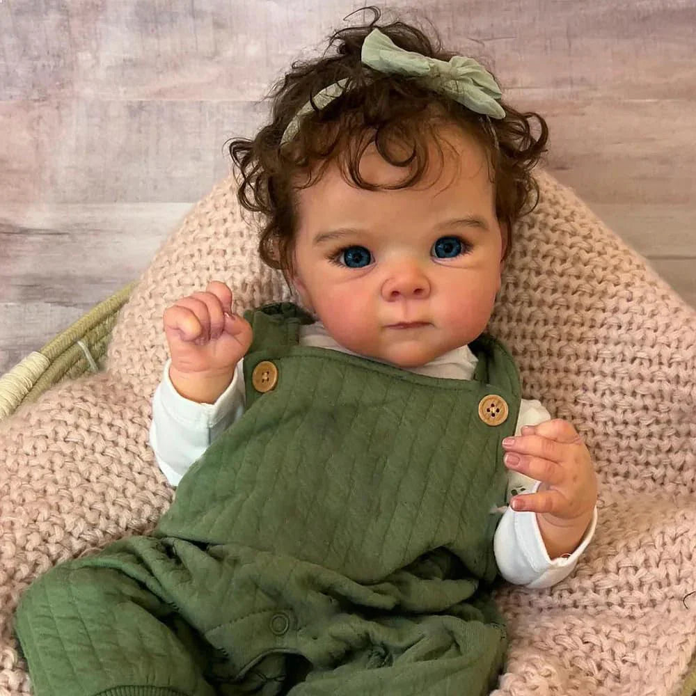 NPK 18inch Lifelike Newborn Baby Reborn Doll Bettie Soft Body 3D Skin Painting Visible Veins Multiple Layers Cuddly Collectible