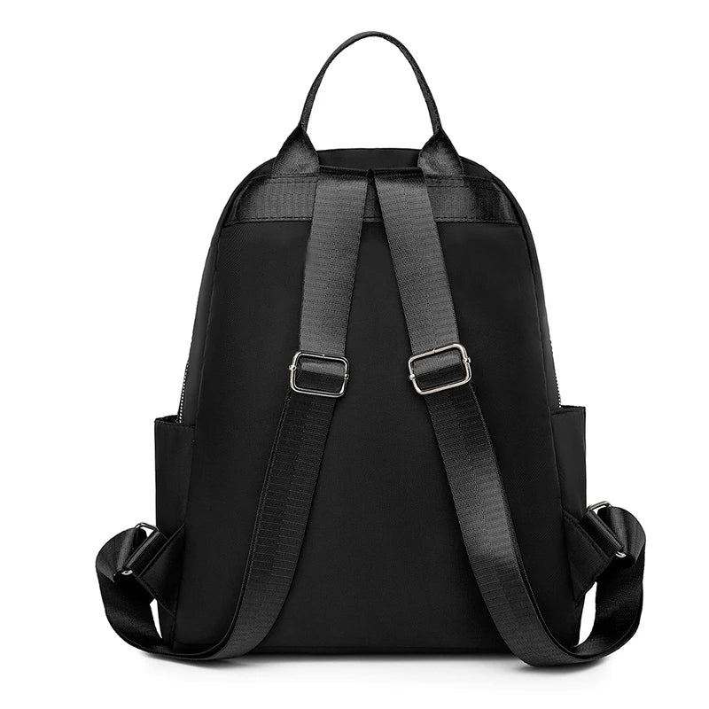 Diamond check embroidered thread riveted backpack women's fashion travel bag casual all-match women's backpack