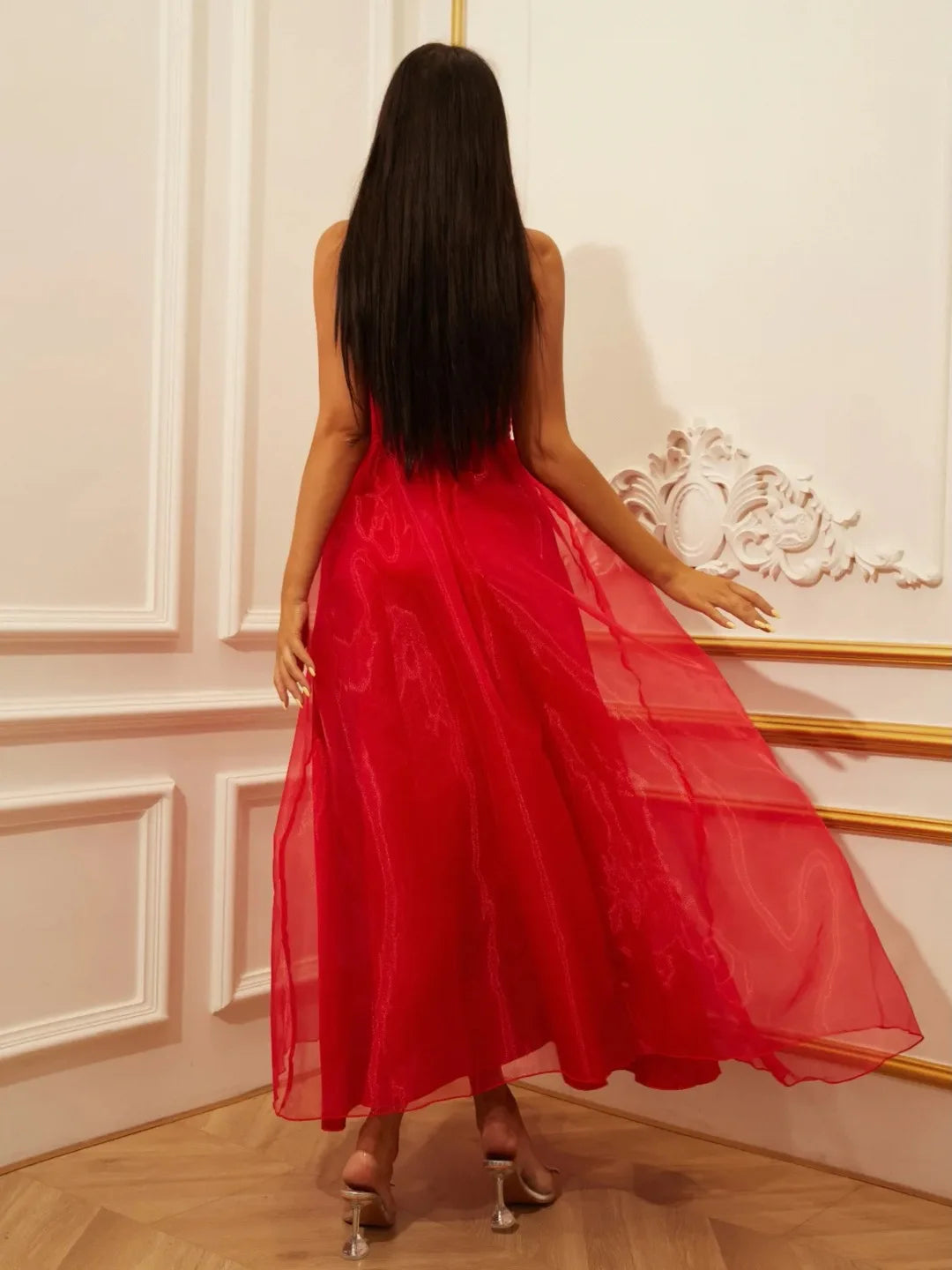 Evening wear Dresses: A-LINE Ankle-Length Sleeveless Sequin of Formal Dress Women
