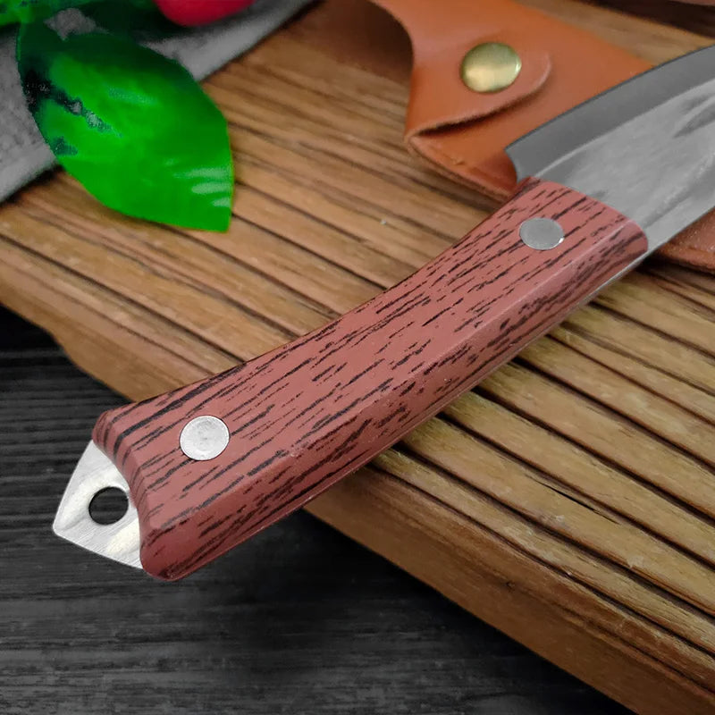 Stainless Steel Boning Knife Cleaver Fish Meat Vegetable Kitchen Knives ABS Handle