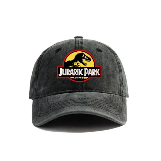 Jurassic Park Baseball Cap Distressed Hats Cap Dinosaur Men Retro Outdoor Summer Adjustable Hat Casual Versatile Sun Protection