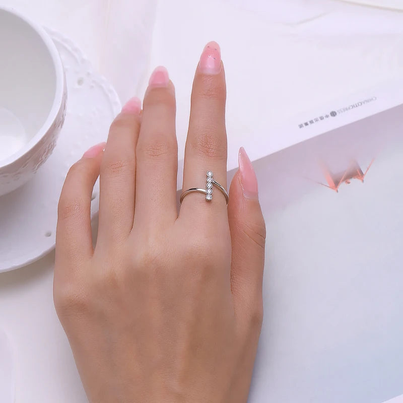 Authentic 925 Sterling Silver Fashion Delicate Finger Rings For Women Wedding