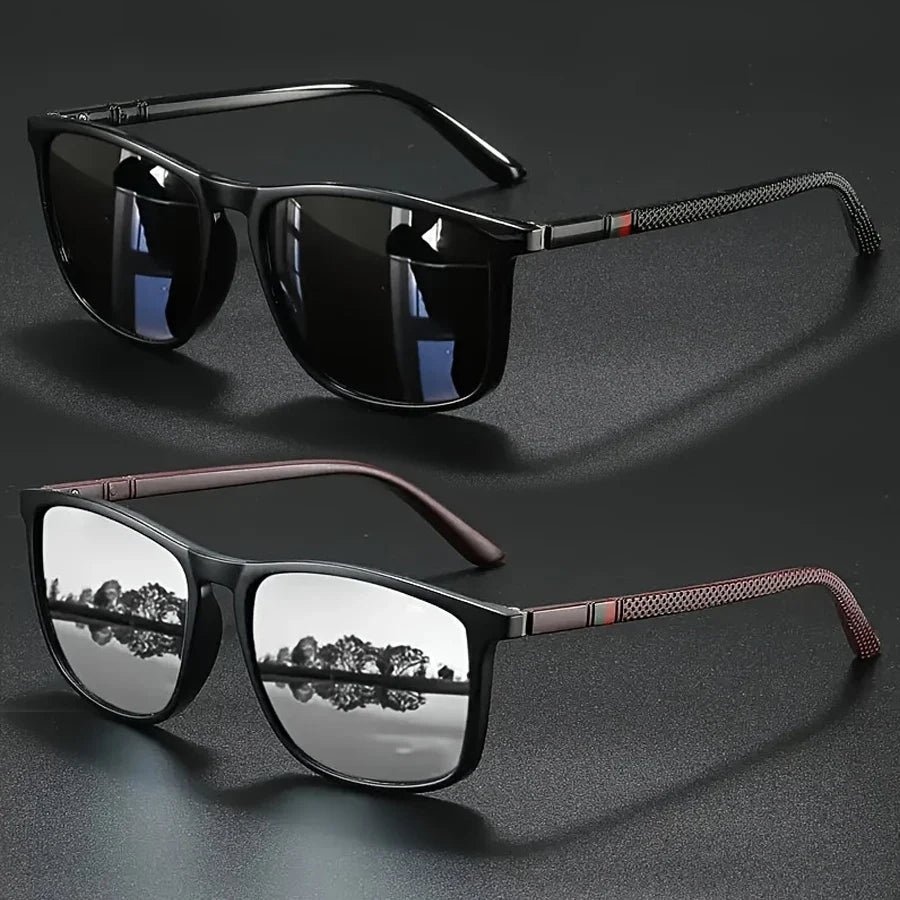 2pcs Luxury Square Vintage Polarized Cycling Sunglasses Men Women Fashion Travel Driving Fishing Sun Glasses Male Eyewear UV400