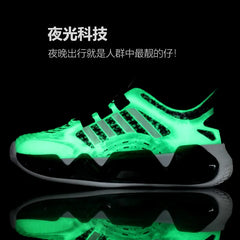 Night Light Children Sneakers for Boys Mesh Breathable Running Sports Shoes