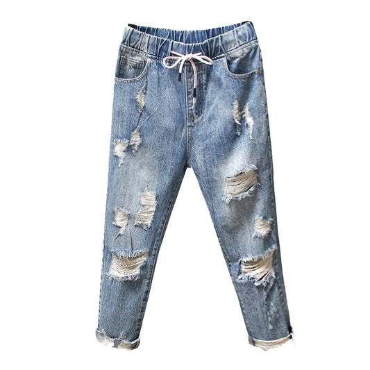 Zomer Ripped Boyfriend Jeans Voor Vrouwen Mode Losse Vintage Hoge Taille Jeans