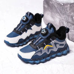 Winter Children Shoes Boys Sneaker Warm Plush Waterproof Kids Snow Shoes Fashion Outdoor School Sports Tennis Shoes for Boy