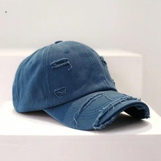 Cotton Washed Hole Baseball Caps for Men Women Hat Unisex-Teen Hip Hop Snapback Peaked Cap Visor Sun Hats Trucker Bone Dad Hat