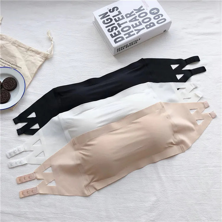 Strapless Bra Girls Seamless Crop Tube Top Bralette for Women Soft Bras