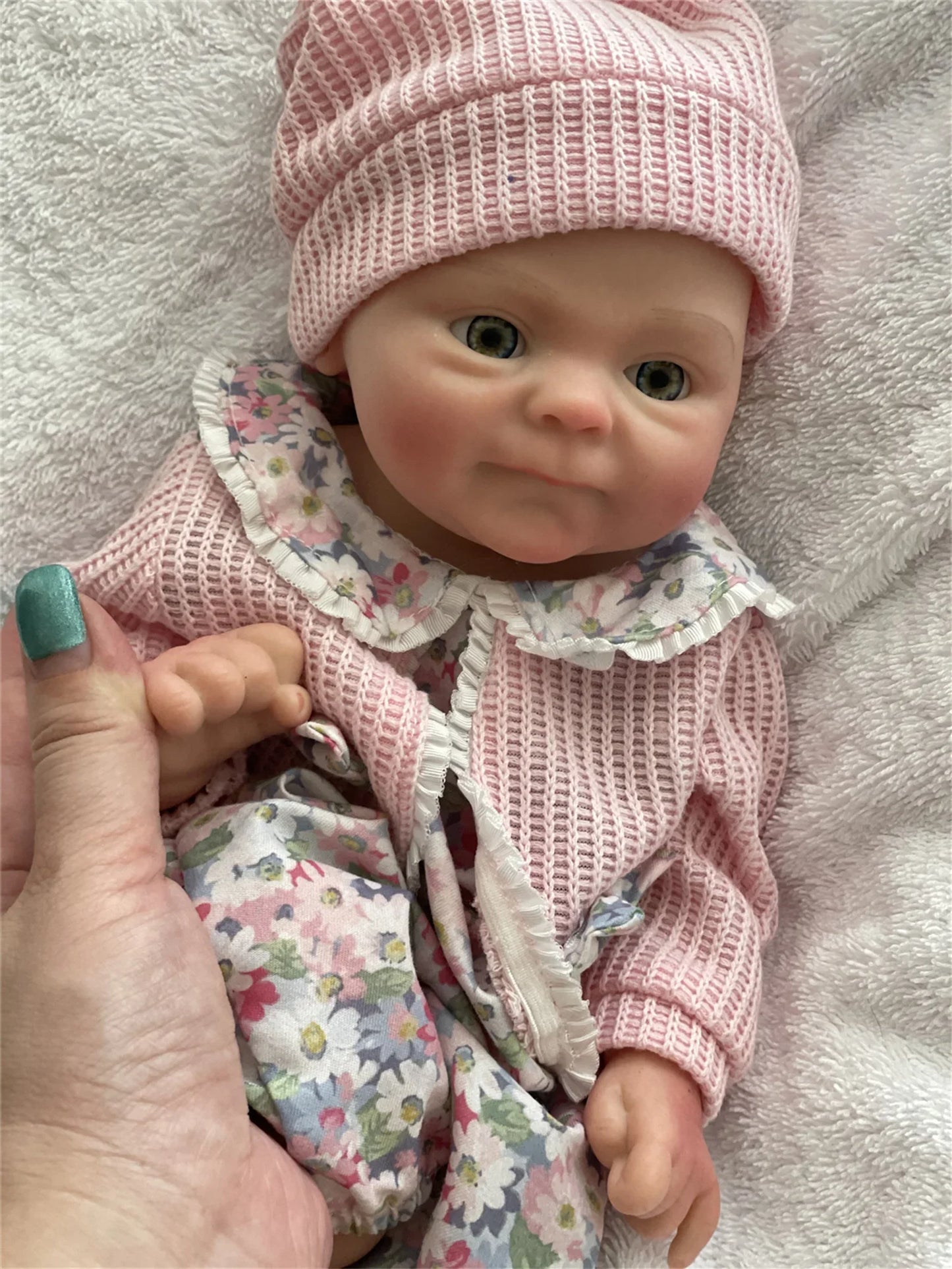 33cm Washable Coco Solid Silicone Bebe Reborn Girl Soft Touch Feeling Handmade Painted Skin Lifelike Newborn Baby Dolls