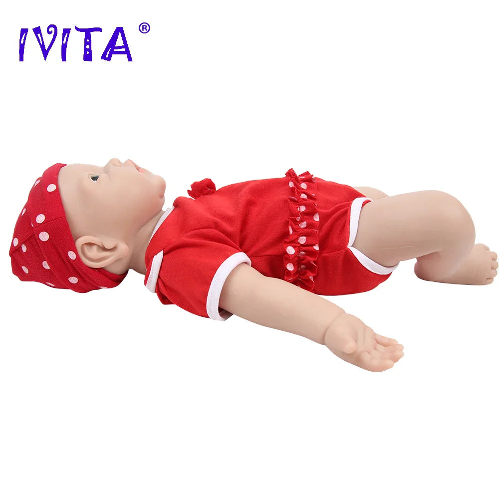 IVITA WG1526 43cm 2.69kg 100% Full Body Silicone Reborn Baby Girl Doll  Realistic Soft Dolls DIY Blank Babe Children Toys